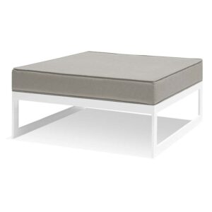 Puff Valência com estofado cinza